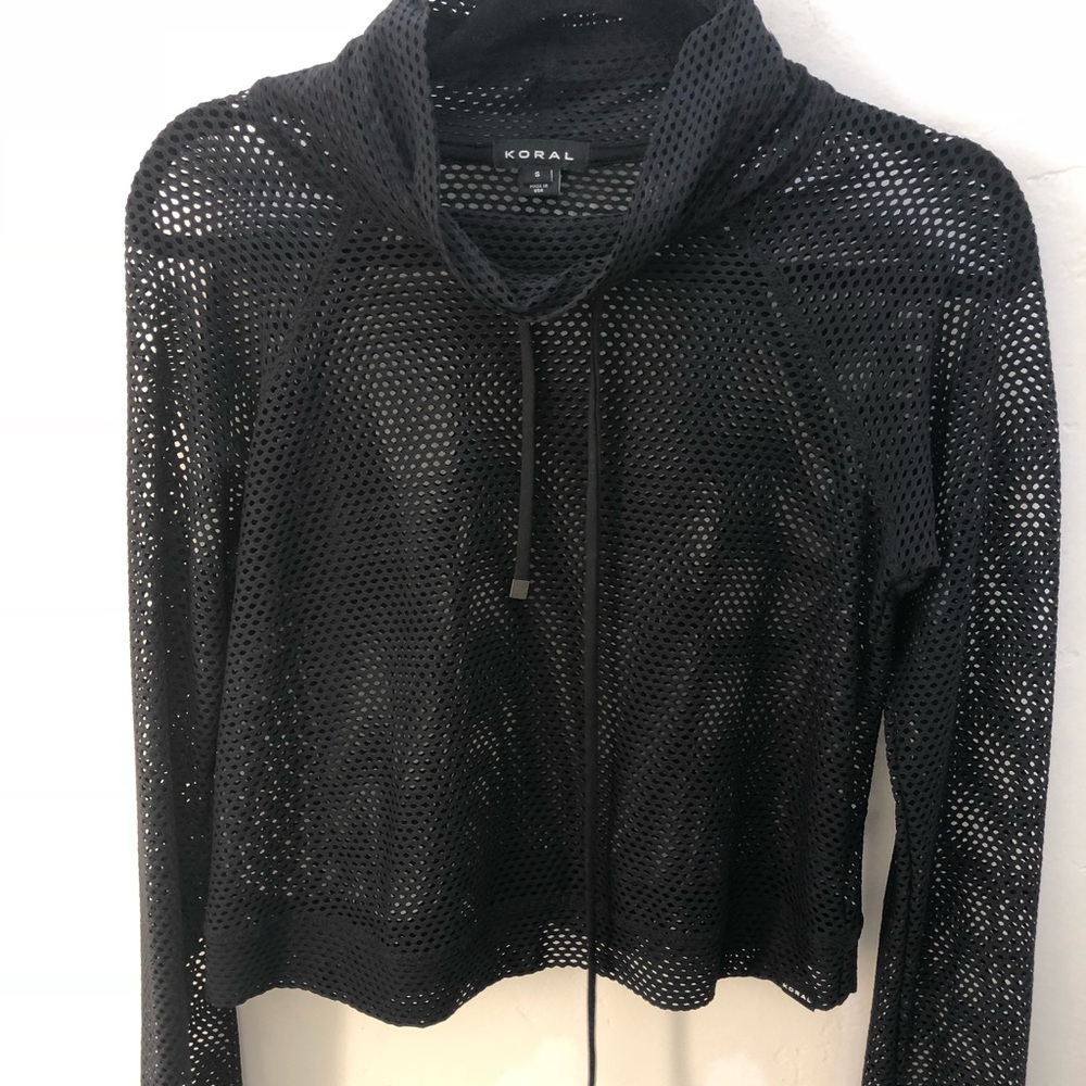 KORAL MESH ATHLEISURE PERFORATED TOP SIZE S BLACK